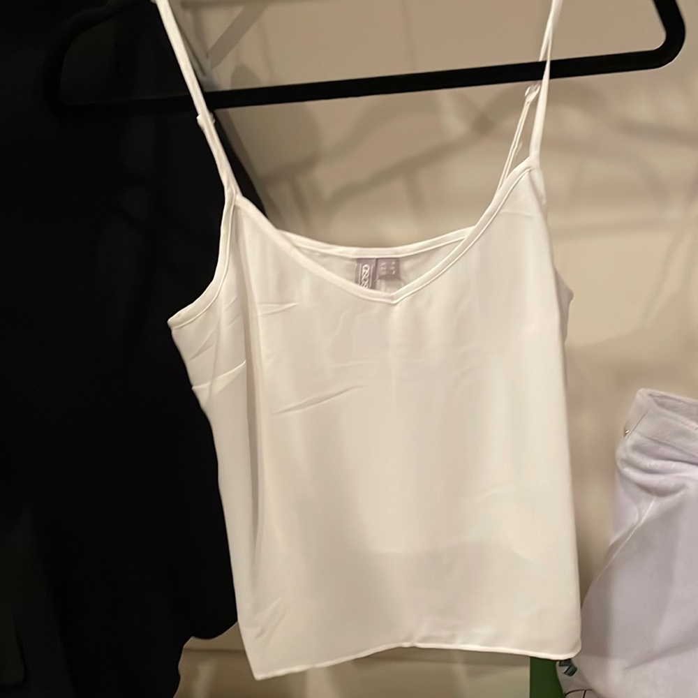 Cropped spaghetti strap tank